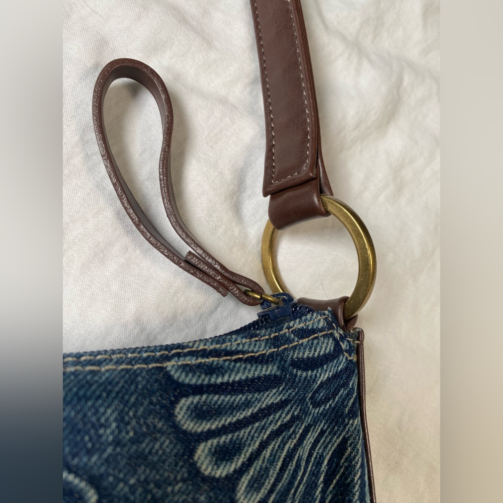 Women’s Y2K Nine West Mini Blue Floral Handbag - Picture 5 of 7
